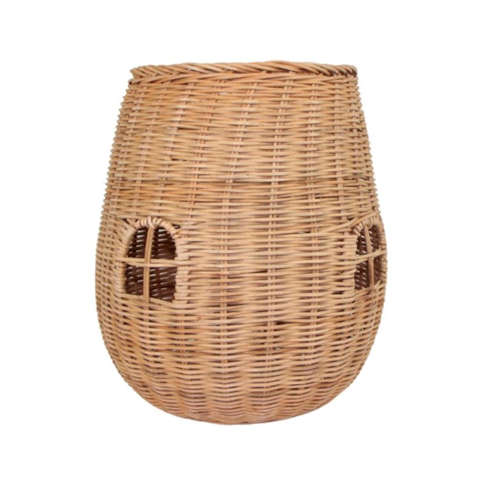 Cesto de Brinquedos de Rattan Cogumelo Casinha M - Madel Home