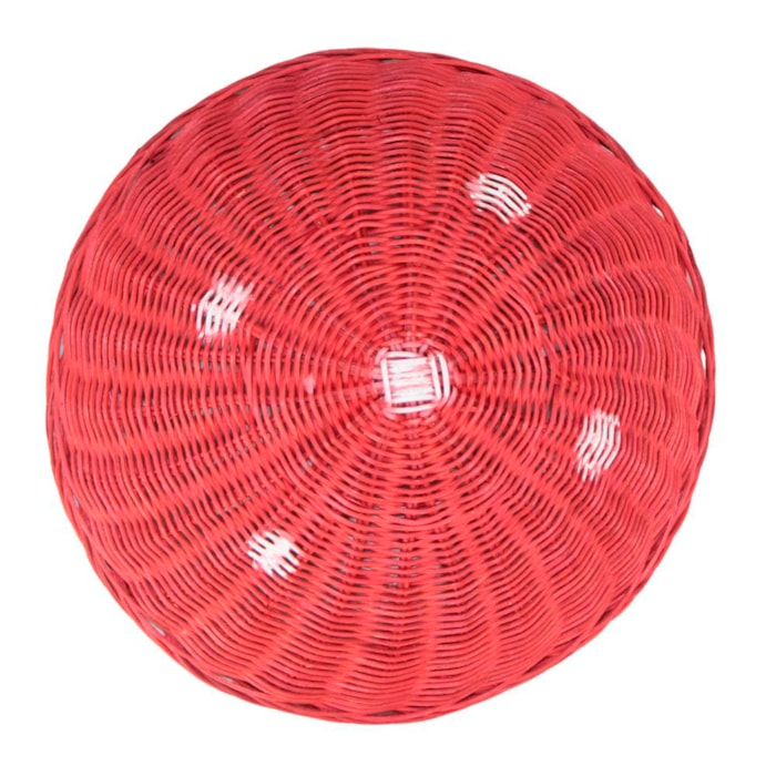 Cesto de Brinquedos de Rattan Cogumelo Vermelho - Madel Home