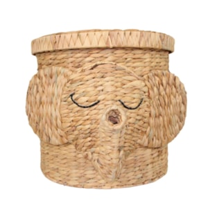 Cesto de Brinquedos de Rattan Elefante