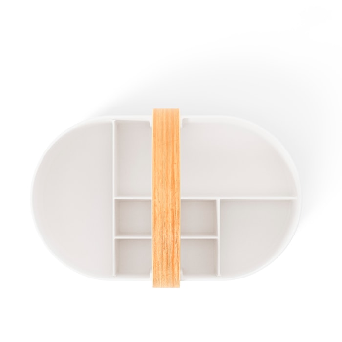 Cesto Organizador Bellwood Abs Umbra Branco Natural - 30,48cm - Madel Home