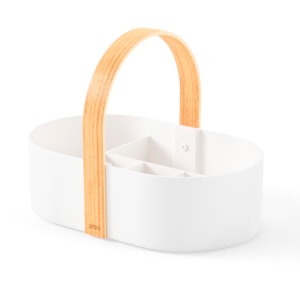 Cesto Organizador Bellwood Abs Umbra Branco Natural - 30,48cm