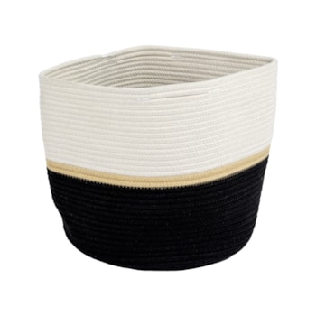 Cesto Organizador Decorativo Duo em Poliéster - 26cm