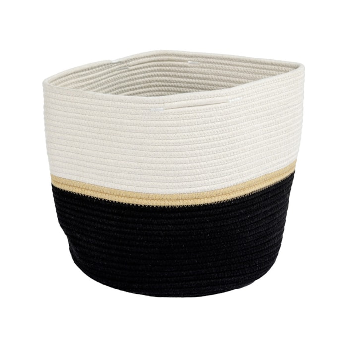 Cesto Organizador Decorativo Duo em Poliéster - 26cm - Madel Home