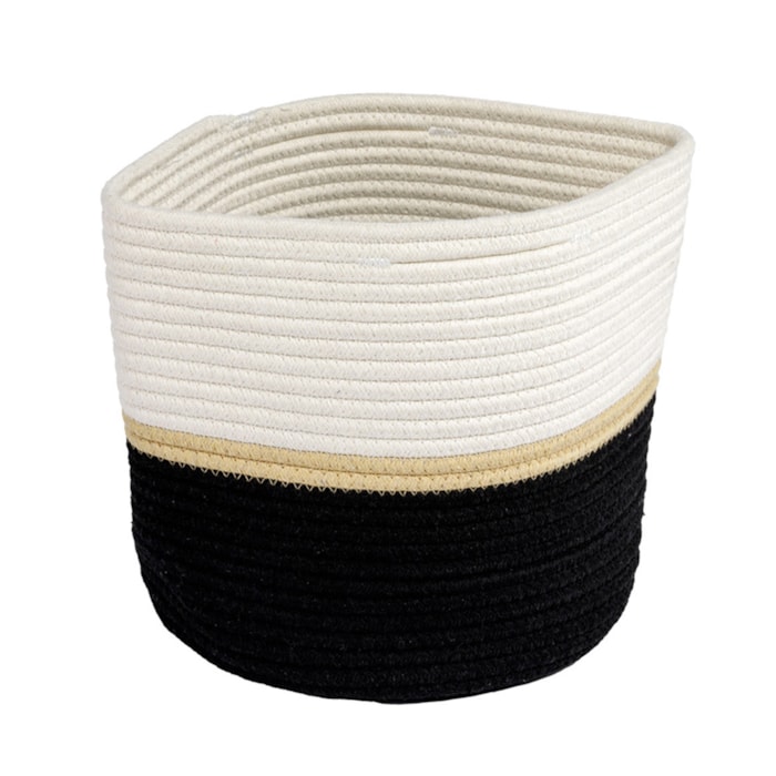 Cesto Organizador Decorativo Duo em Poliéster - 26cm - Madel Home