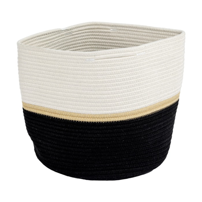 Cesto Organizador Decorativo Duo em Poliéster - 30cm - Madel Home