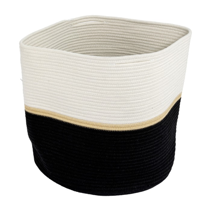 Cesto Organizador Decorativo Duo em Poliéster - 35cm - Madel Home