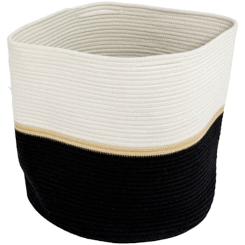 Cesto Organizador Decorativo Duo em Poliéster - 40cm