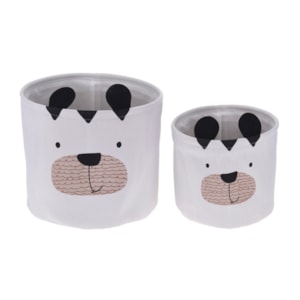 Cestos de Brinquedo de Poliéster Cachorro - 2 Peças