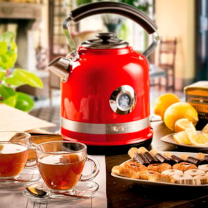 Chaleira Elétrica 1.7L 1500W Aço Inox Ariete Vermelho - 127V
