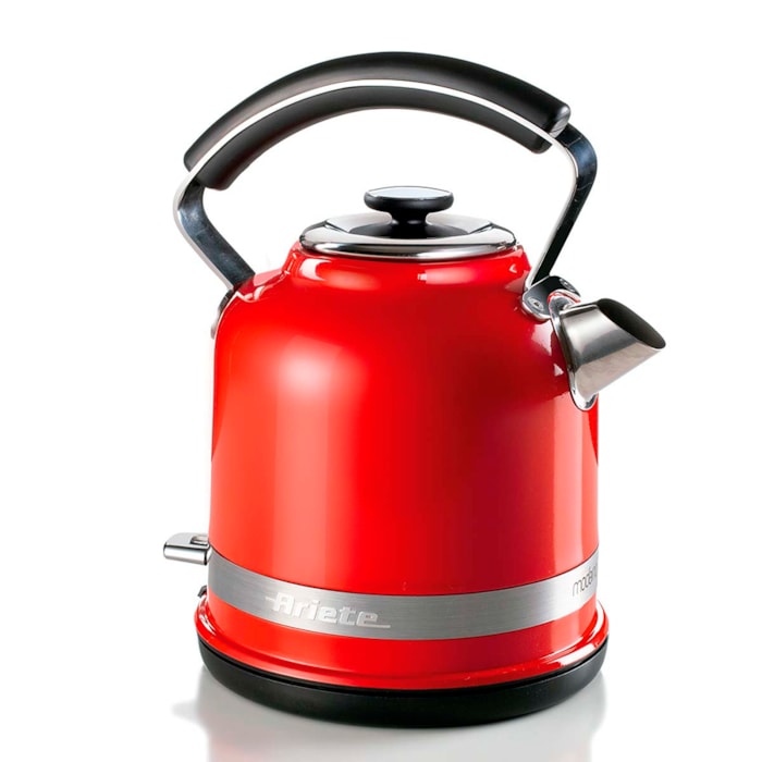 Chaleira Elétrica 1.7L 1850W Aço Inox Ariete Vermelho - 220V - Madel Home