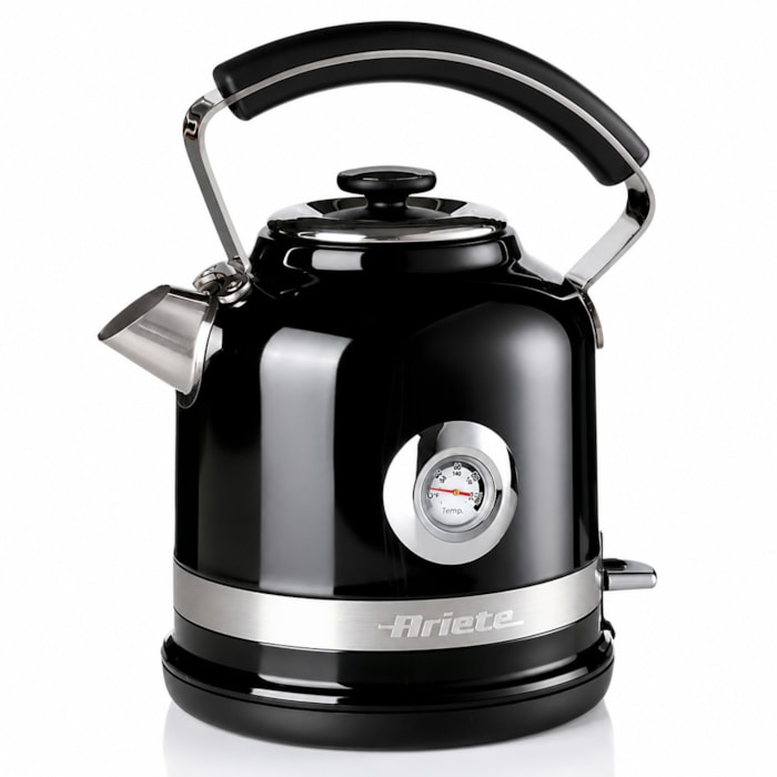 Chaleira Elétrica Moderna Preta 1500W 1,7L Ariete - 127V - Madel Home
