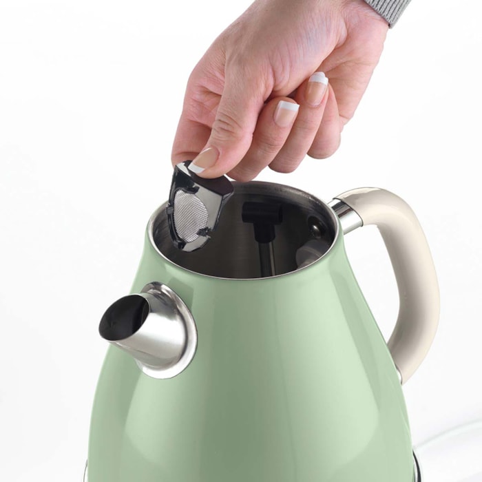 Chaleira Elétrica Vintage 1500W 1,7L Verde Ariete - 127V - Madel Home
