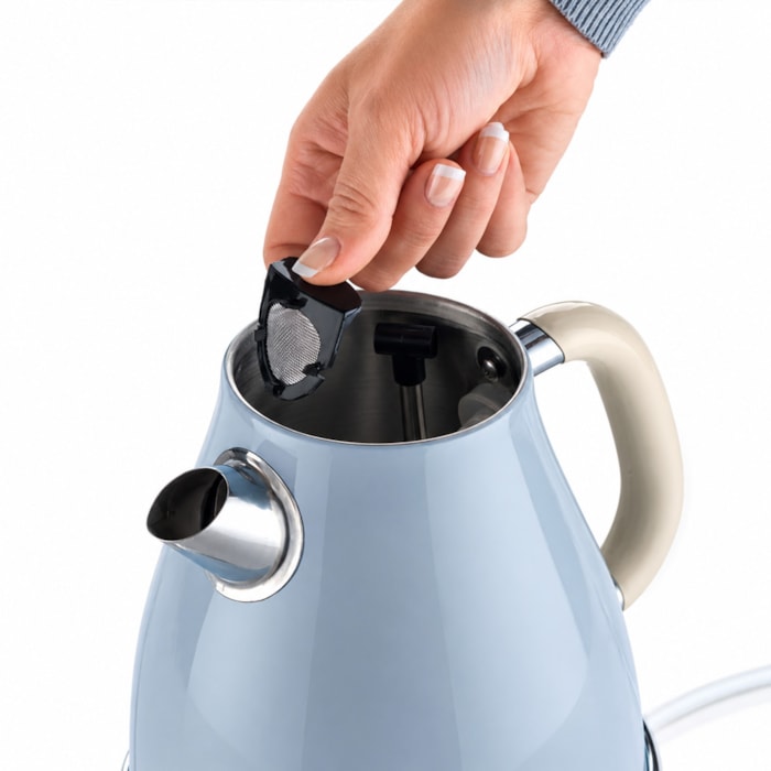 Chaleira Elétrica Vintage Azul 1500W 1,7L Ariete - 127V - Madel Home