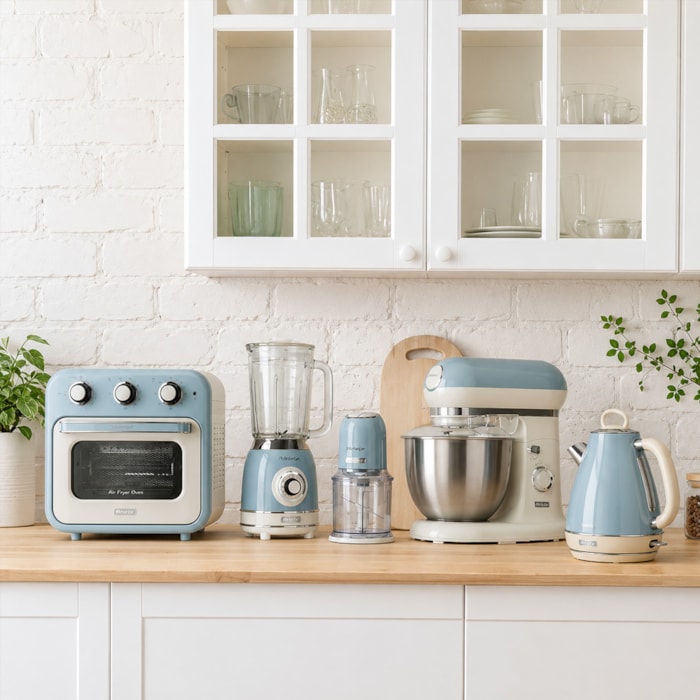 Chaleira Elétrica Vintage Azul 1500W 1,7L Ariete - 127V - Madel Home
