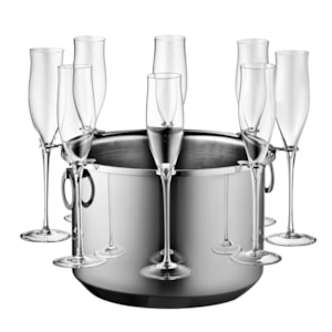Champanheira Bottega Inox 8 Taças Com Suporte Riva