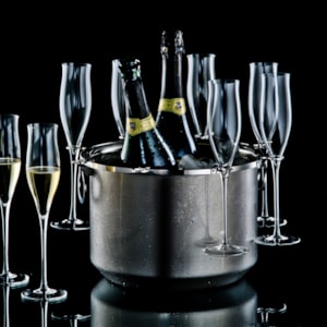 Champanheira Bottega Inox 8 Taças Com Suporte Riva