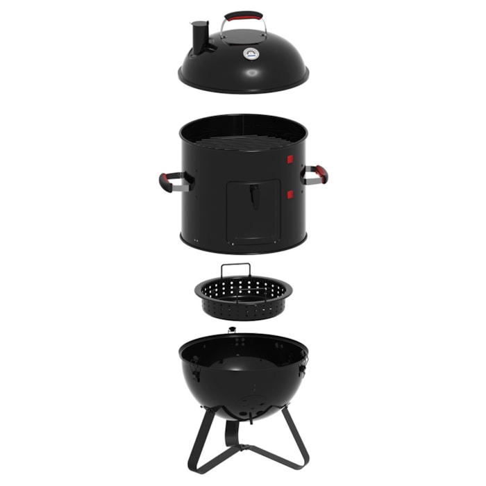 Churrasqueira a Carvão TCP-450 Smoker 3 em 1 Aço Esmaltado com Grelha Inox Tramontina - Madel Home
