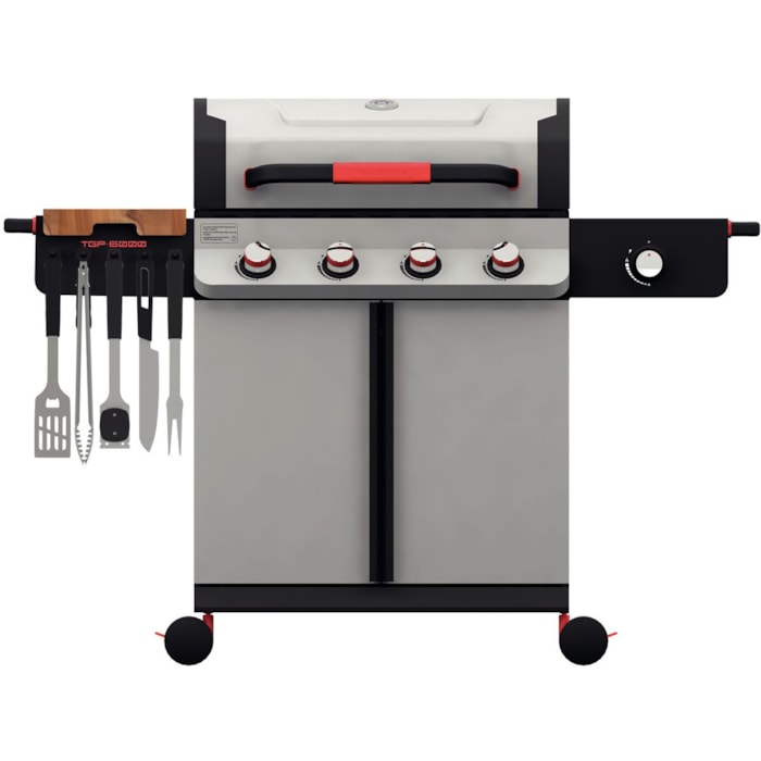 Churrasqueira a Gás TGP-6000 em Aço Inox com Queimador e Utensílios Tramontina - Madel Home