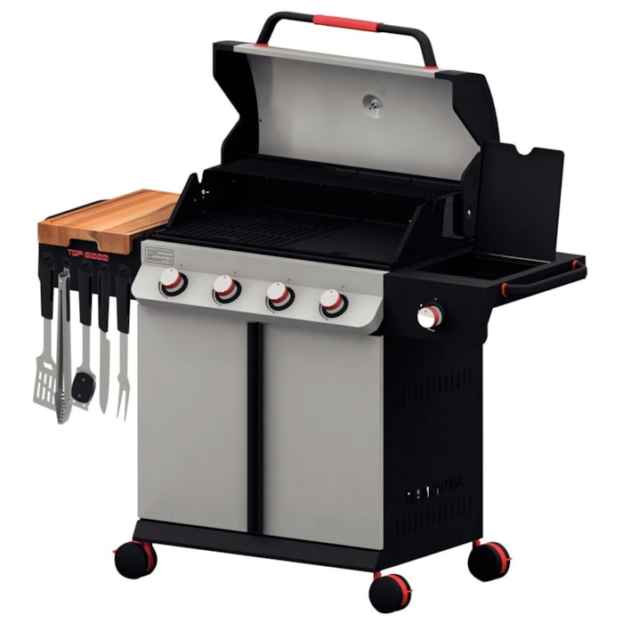 Churrasqueira a Gás TGP-6000 em Aço Inox com Queimador e Utensílios Tramontina - Madel Home