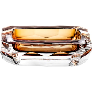 Cinzeiro de Cristal Lapidado Di Murano Ambar