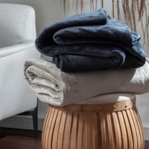 Cobertor Blanket 300 Casal Toque de Seda Blue Night Kacyumara
