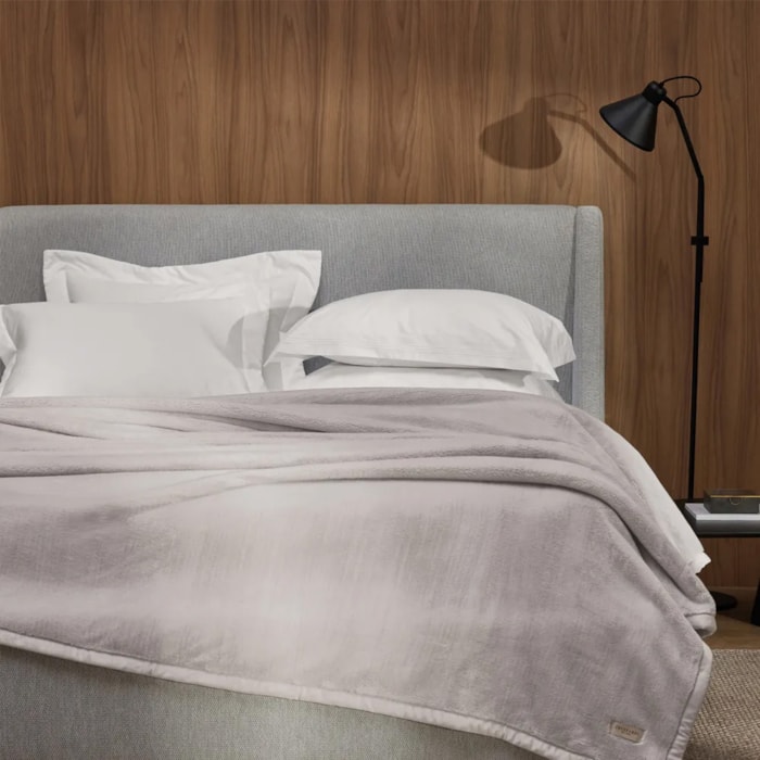 Cobertor Nales Queen Microfibra Aveludado Cenere Trussardi - Madel Home