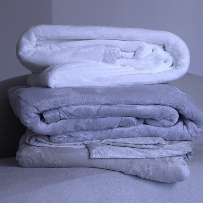 Cobertor Piemontesi King Microfibra Branco Trussardi - Madel Home
