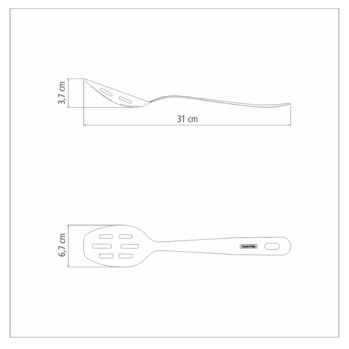 Colher de Arroz Vazada em Inox Prata Extrata Tramontina - 32cm - Madel Home