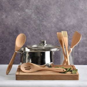 Colher de Servir em Bambu Natural Greengourmet Cuisinart - 32cm