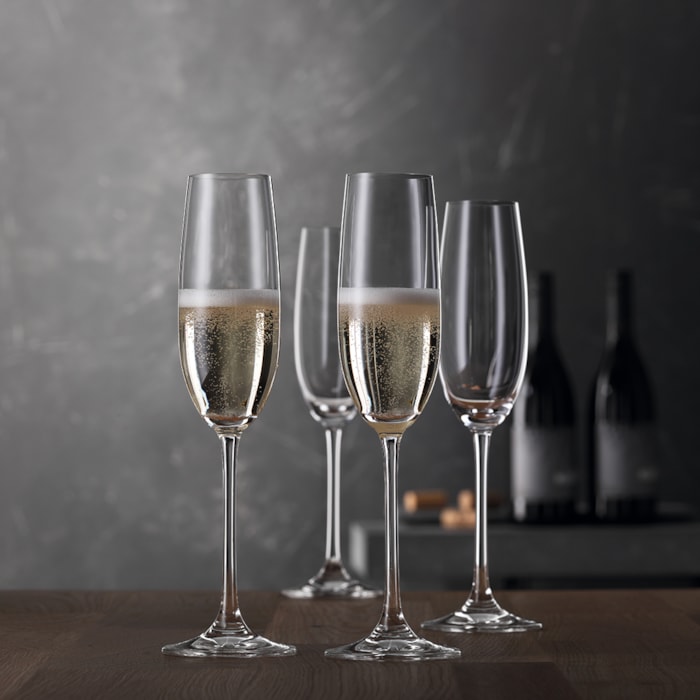 Conjunto 4 Peças Taça Vinho Champagne 210ml Salute Crystal Spiegelau - Madel Home