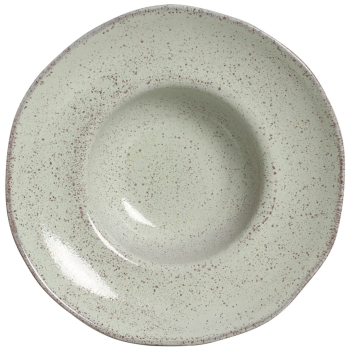 Conjunto 4 Pratos de Massa em Stoneware Pistache Porto Brasil - 28cm - Madel Home