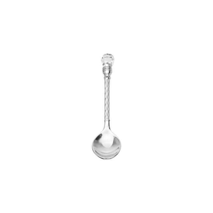 Conjunto 6 Colheres de Zamac com Suporte Niquelado Crystal Wolff - Madel Home