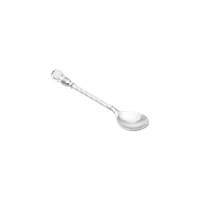 Conjunto 6 Colheres de Zamac com Suporte Niquelado Crystal Wolff - Madel Home