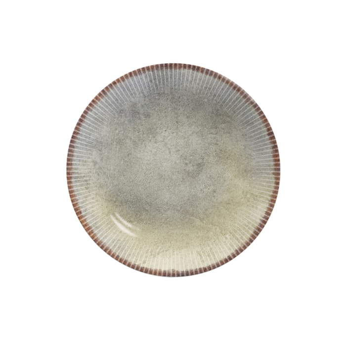 Conjunto 6 Pratos de Sobremesa em Cerâmica Jacarta Alleanza - 21cm - Madel Home