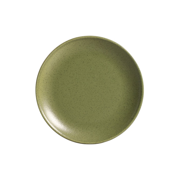 Conjunto 6 Pratos de Sobremesa em Cerâmica Organic Olive Alleanza - 21cm - Madel Home