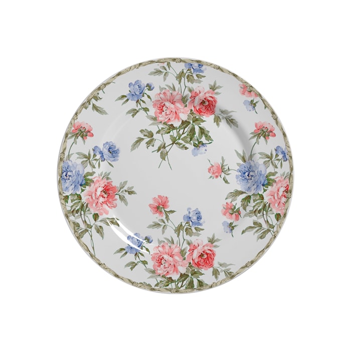 Conjunto 6 Pratos de Sobremesa em Cerâmica Romântica Alleanza - 21cm - Madel Home
