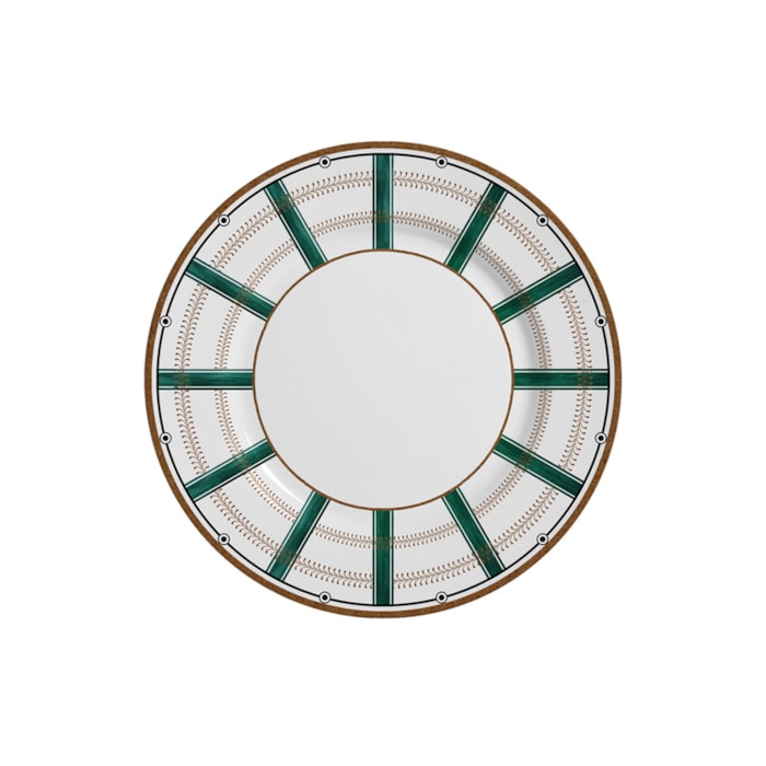 Conjunto 6 Pratos de Sobremesa em Cerâmica Taj Alleanza - 21cm - Madel Home
