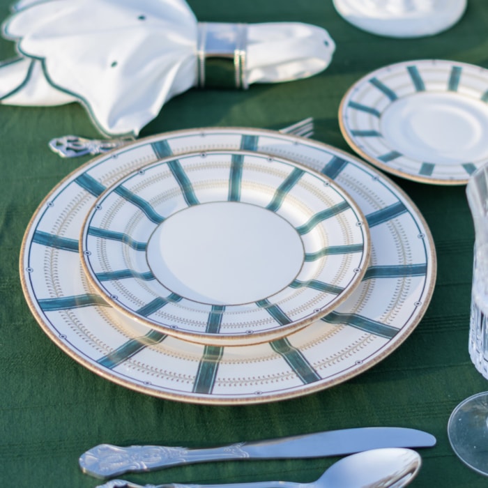 Conjunto 6 Pratos de Sobremesa em Cerâmica Taj Alleanza - 21cm - Madel Home