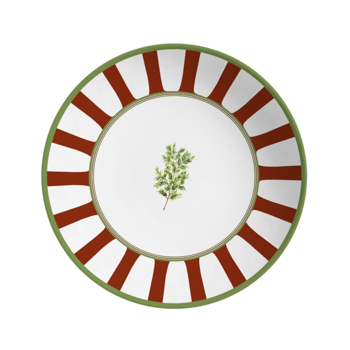 Conjunto 6 Pratos Fundo em Cerâmica Flat Spezie Alleanza - 25cm - Madel Home