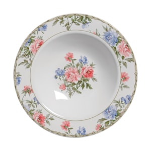Conjunto 6 Pratos Fundo em Cerâmica Romântica Alleanza - 25cm