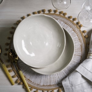 Conjunto 6 Pratos Fundo em Stoneware Bio Sol Porto Brasil - 22,5cm