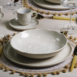 Conjunto 6 Pratos Fundo em Stoneware Bio Sol Porto Brasil - 25cm