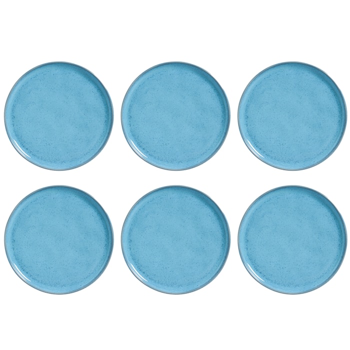 Conjunto 6 Pratos Raso em Stoneware Bio Breeze Porto Brasil - 27,5cm - Madel Home