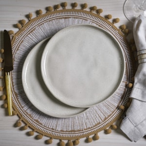Conjunto 6 Pratos Raso em Stoneware Bio Sol Porto Brasil - 27,5cm