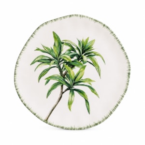 Conjunto 6 Pratos Raso Verde Imperial em Cerâmica - 27cm