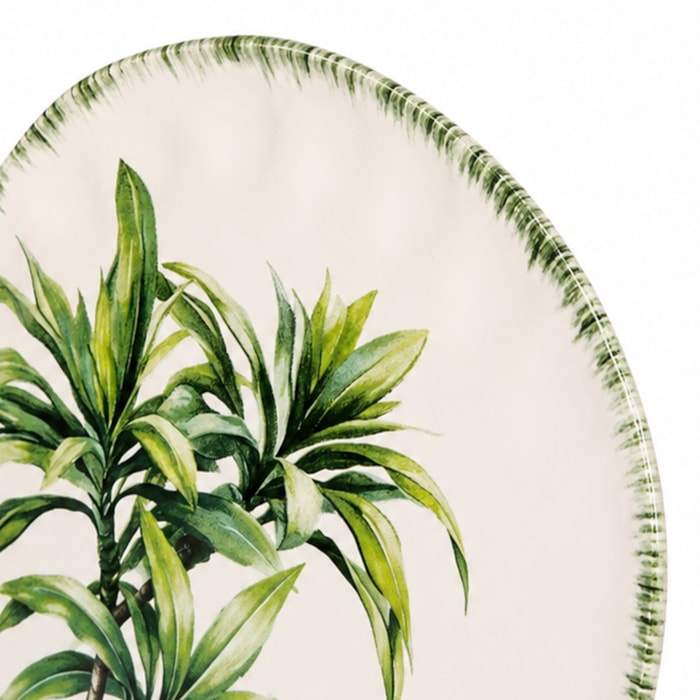 Conjunto 6 Pratos Raso Verde Imperial em Cerâmica - 27cm - Madel Home