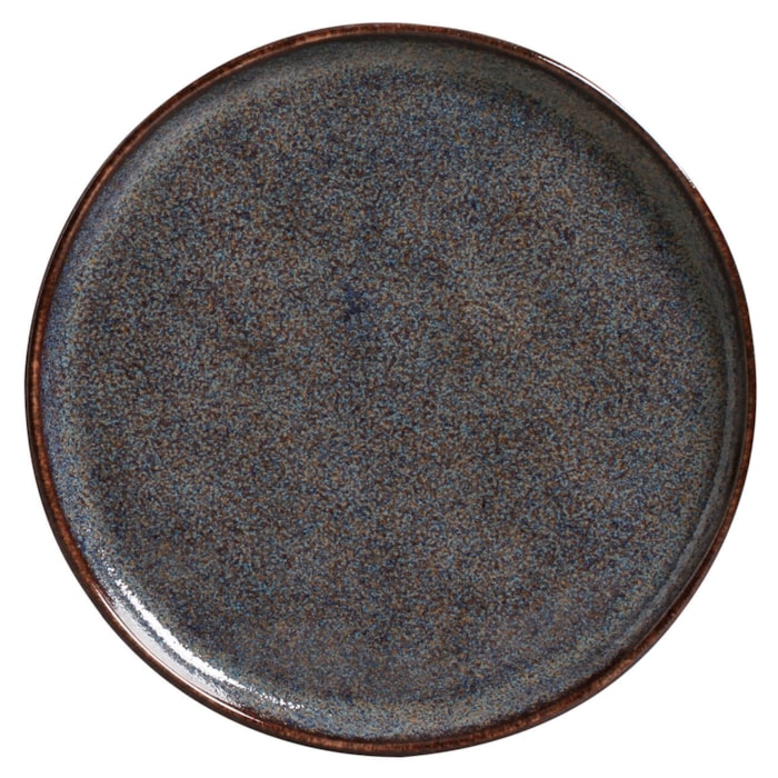 Conjunto 6 Pratos Sobremesa em Stoneware Bio Titanium Porto Brasil - 21,5cm - Madel Home