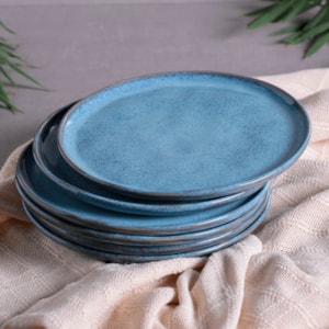 Conjunto 6 Pratos Sobremesa em Stoneware Breeze Porto Brasil - 21,5cm