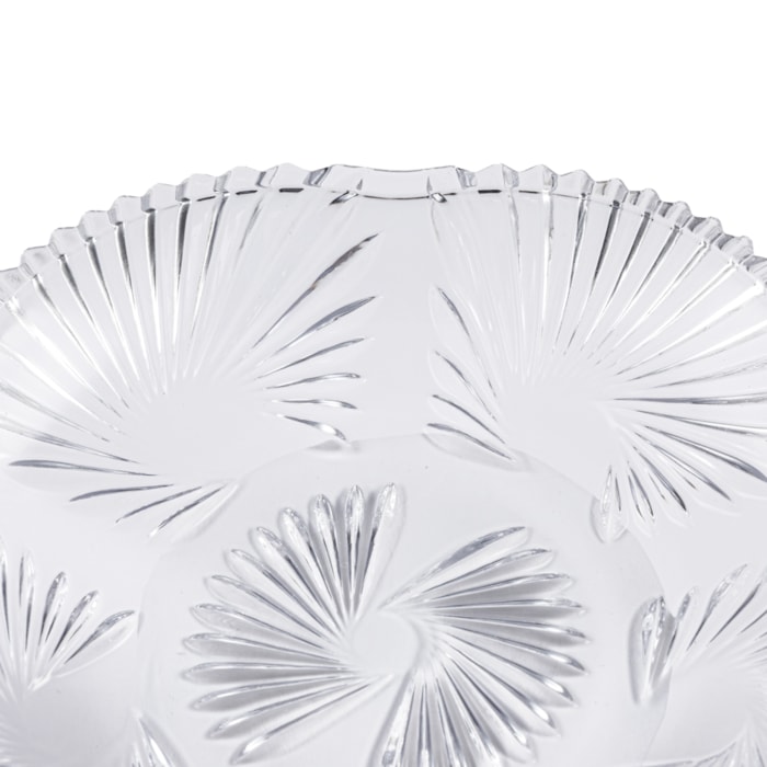 Conjunto 6 Pratos Sobremesa em Vidro Incolor - 17cm - Madel Home