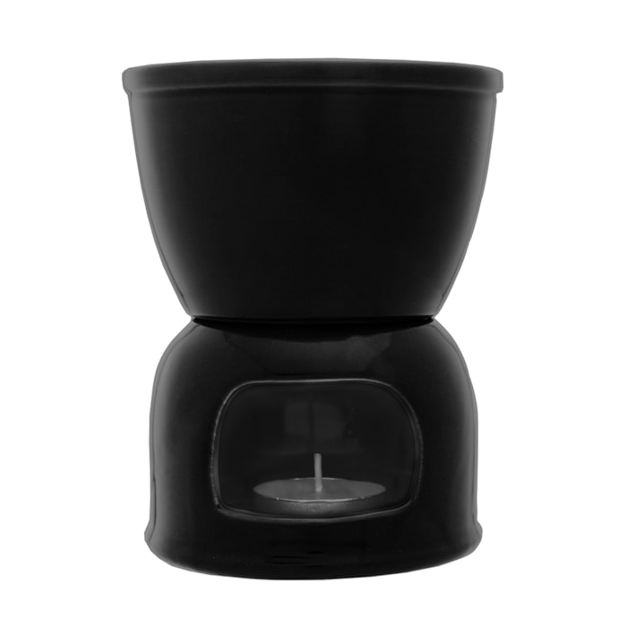 Conjunto Aparelho de Fondue em Porcelana Preto Wolff - 4 Peças - Madel Home
